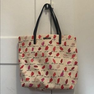 Kate Spade Bon Shopper Shades of Red and Pink Bag